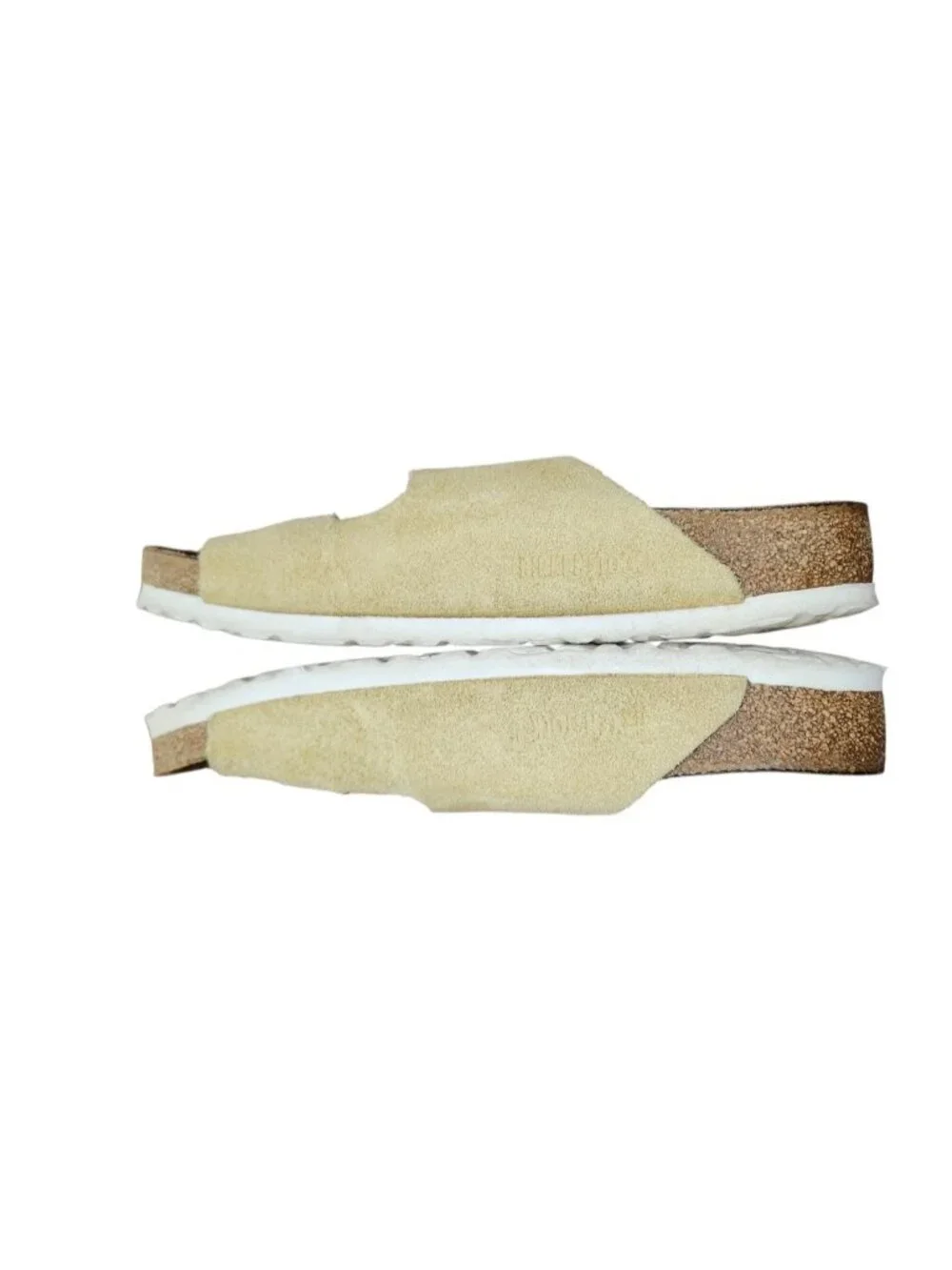 Birkenstock Arizona Sandals EU 39 US 8 Beige Suede Leather Double Strap Comfort